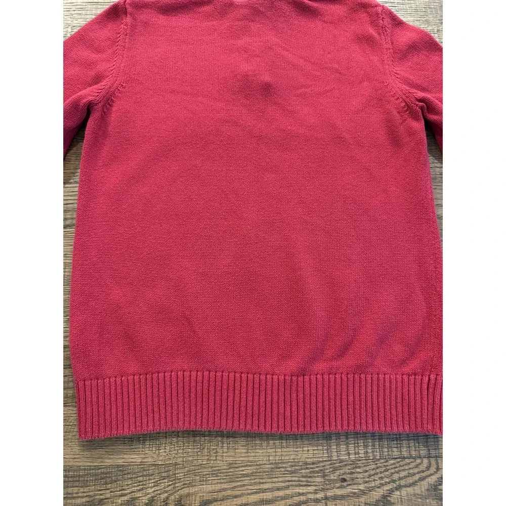 The Children's Place Boys 10/12 Red Fair Isle Sweater Mock Neck EUC